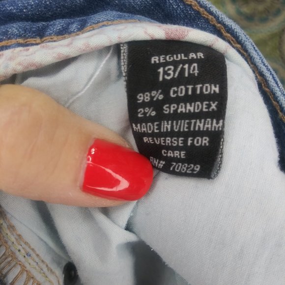 2110 Jeaniemade Size 13/14 Rue 21 Bell-Bottoms - Picture 4 of 4